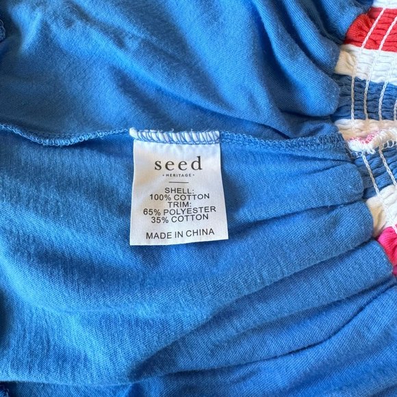 SEED HERITAGE Rainbow Stripes Skirt 3-4 3T 4T Bright Cotton Twirl Toddler Girl - Picture 7 of 7